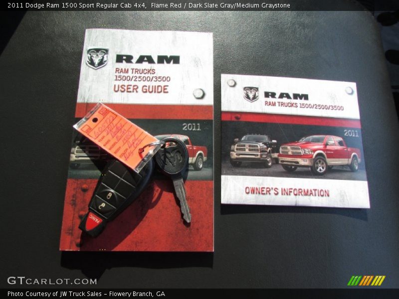 Flame Red / Dark Slate Gray/Medium Graystone 2011 Dodge Ram 1500 Sport Regular Cab 4x4