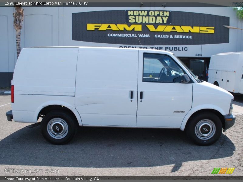 White / Gray 1998 Chevrolet Astro Cargo Van