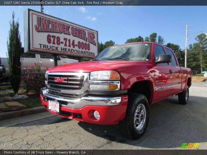 Fire Red / Medium Gray 2007 GMC Sierra 2500HD Classic SLT Crew Cab 4x4