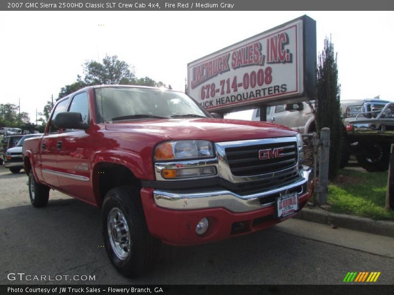 Fire Red / Medium Gray 2007 GMC Sierra 2500HD Classic SLT Crew Cab 4x4