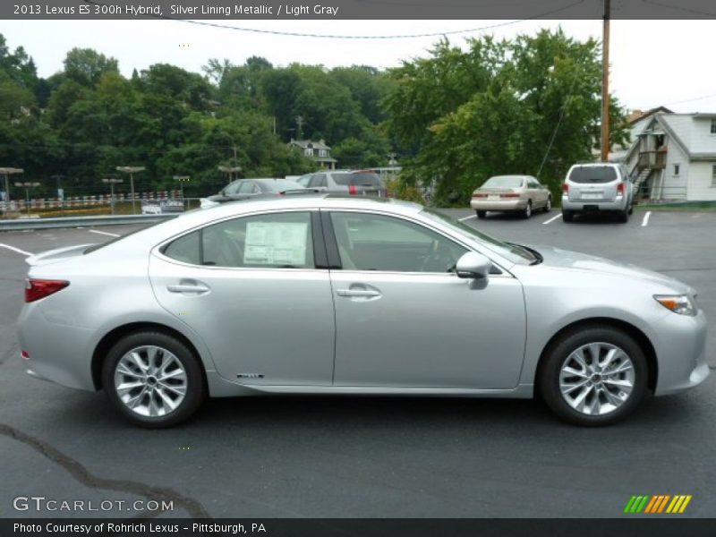 Silver Lining Metallic / Light Gray 2013 Lexus ES 300h Hybrid