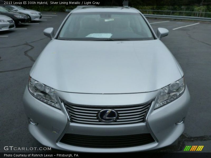 Silver Lining Metallic / Light Gray 2013 Lexus ES 300h Hybrid