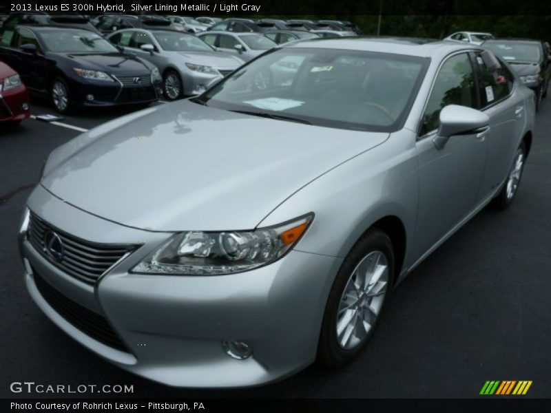 Silver Lining Metallic / Light Gray 2013 Lexus ES 300h Hybrid