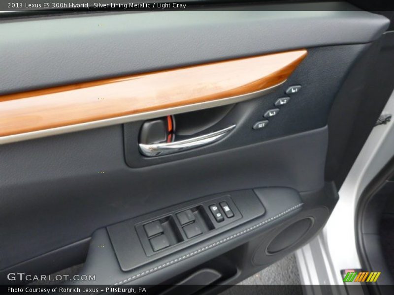 Silver Lining Metallic / Light Gray 2013 Lexus ES 300h Hybrid
