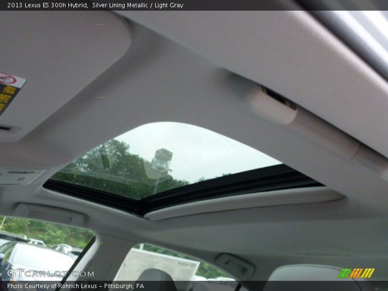 Silver Lining Metallic / Light Gray 2013 Lexus ES 300h Hybrid