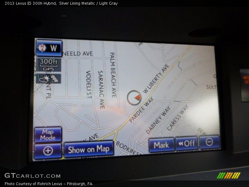 Silver Lining Metallic / Light Gray 2013 Lexus ES 300h Hybrid