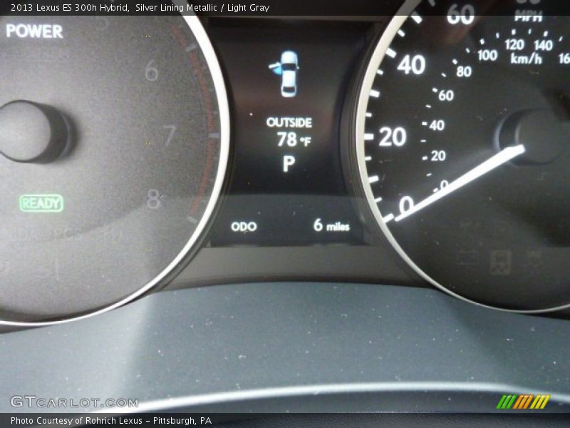 Silver Lining Metallic / Light Gray 2013 Lexus ES 300h Hybrid