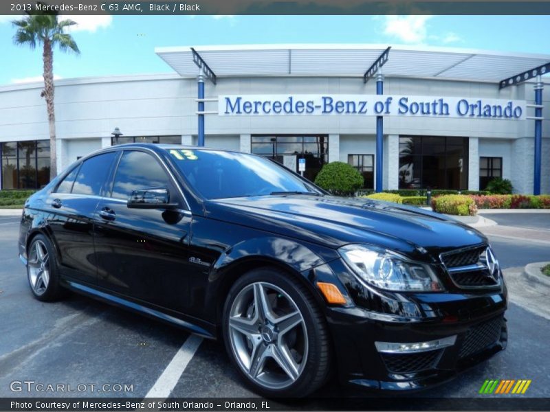 Black / Black 2013 Mercedes-Benz C 63 AMG