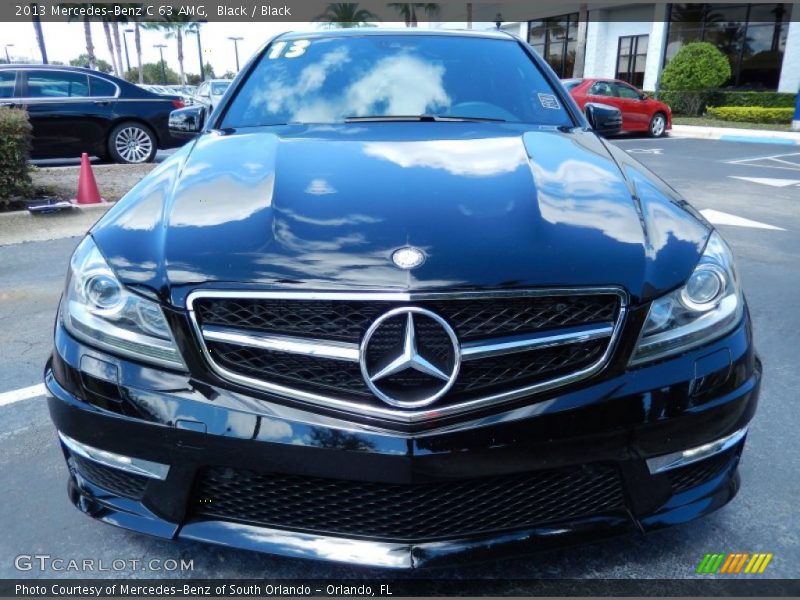 Black / Black 2013 Mercedes-Benz C 63 AMG