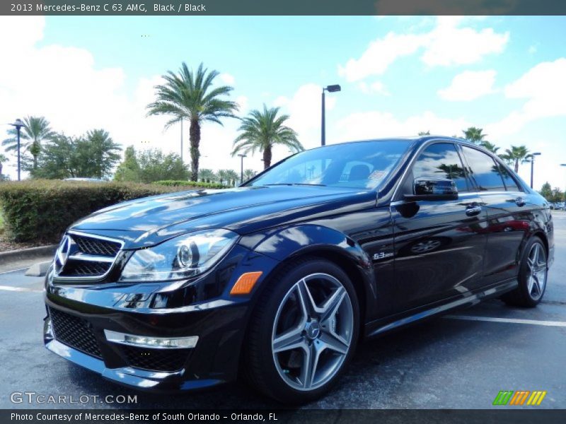 Black / Black 2013 Mercedes-Benz C 63 AMG