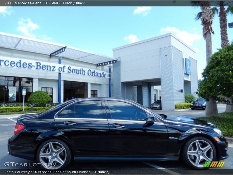 Black / Black 2013 Mercedes-Benz C 63 AMG