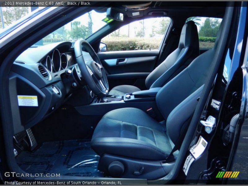 Black / Black 2013 Mercedes-Benz C 63 AMG