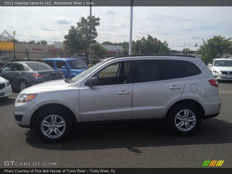 Moonstone Silver / Gray 2011 Hyundai Santa Fe GLS