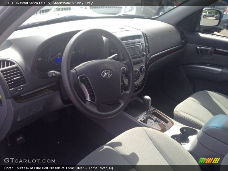 Moonstone Silver / Gray 2011 Hyundai Santa Fe GLS