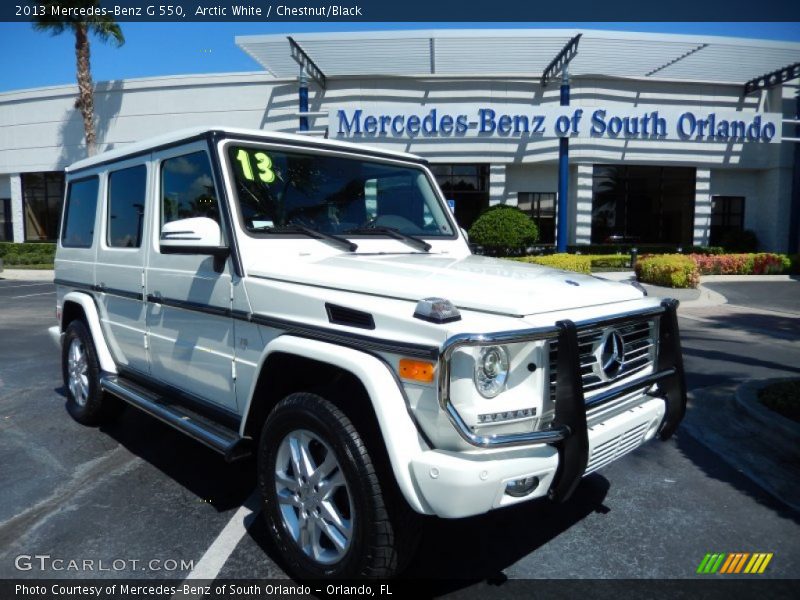 Arctic White / Chestnut/Black 2013 Mercedes-Benz G 550