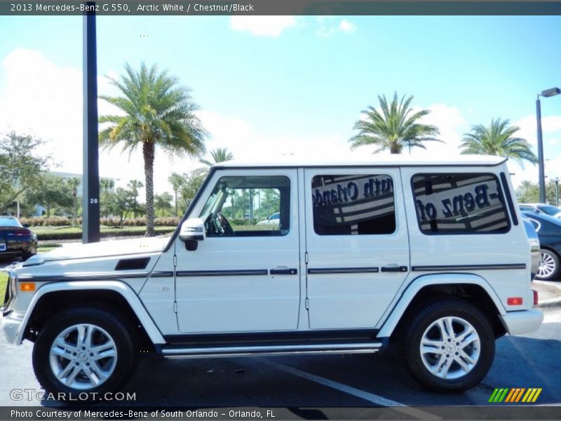 Arctic White / Chestnut/Black 2013 Mercedes-Benz G 550