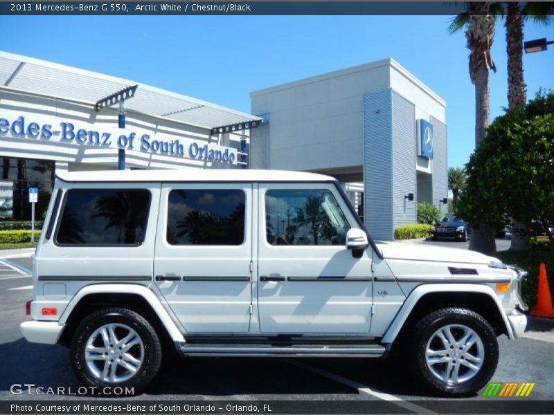 Arctic White / Chestnut/Black 2013 Mercedes-Benz G 550