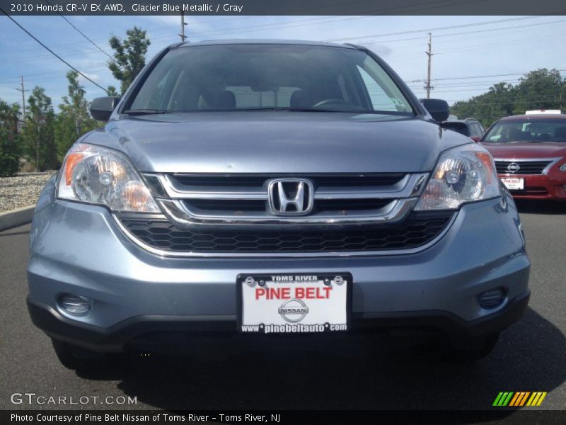 Glacier Blue Metallic / Gray 2010 Honda CR-V EX AWD