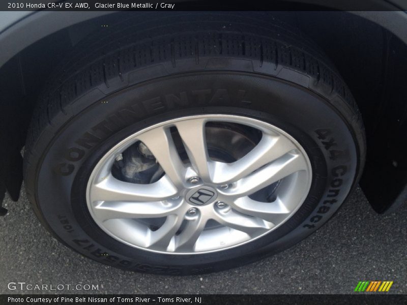Glacier Blue Metallic / Gray 2010 Honda CR-V EX AWD