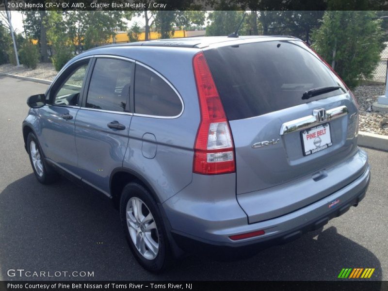 Glacier Blue Metallic / Gray 2010 Honda CR-V EX AWD