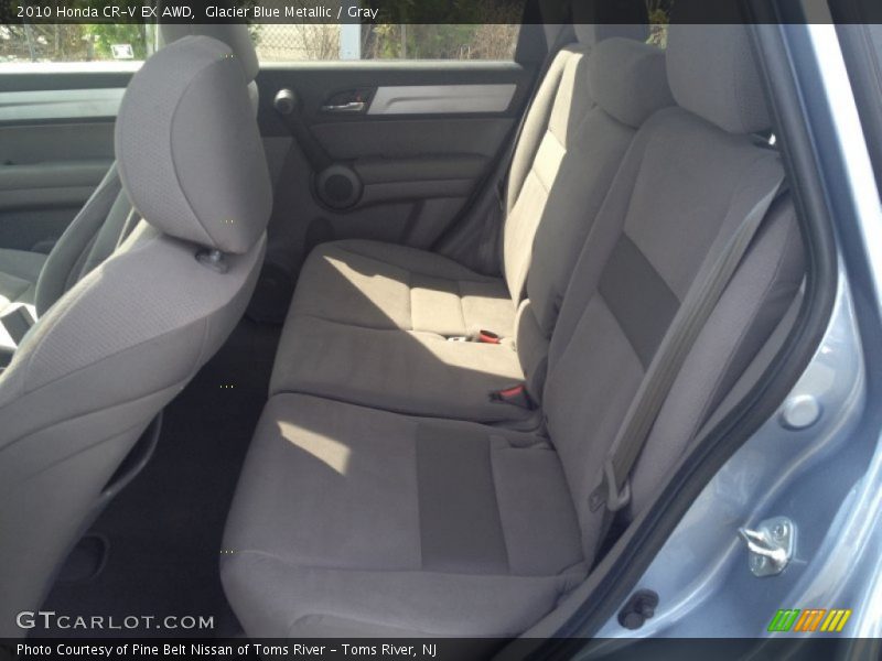 Glacier Blue Metallic / Gray 2010 Honda CR-V EX AWD