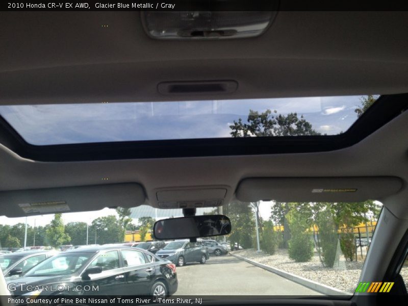 Glacier Blue Metallic / Gray 2010 Honda CR-V EX AWD