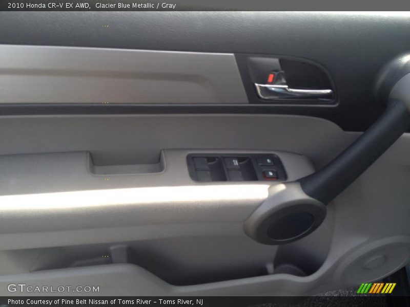 Glacier Blue Metallic / Gray 2010 Honda CR-V EX AWD