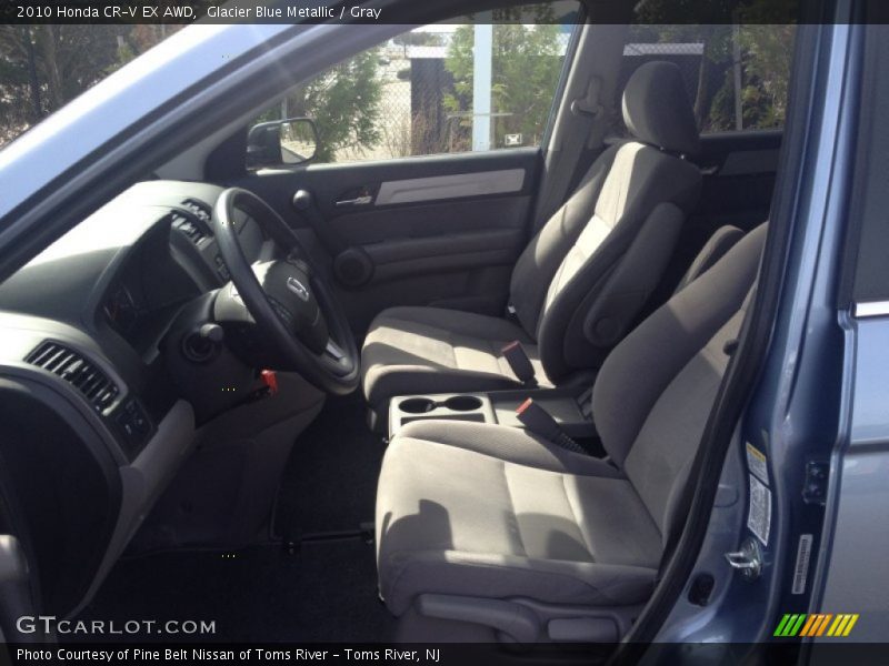 Glacier Blue Metallic / Gray 2010 Honda CR-V EX AWD