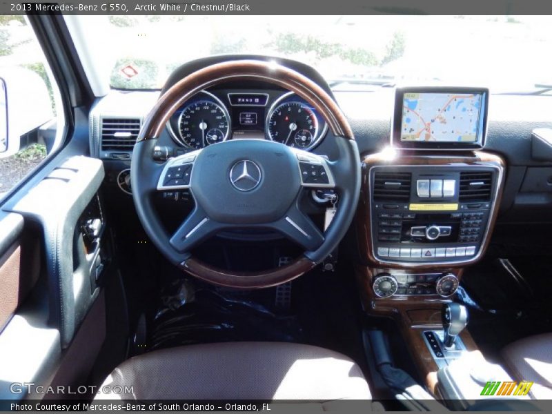 Arctic White / Chestnut/Black 2013 Mercedes-Benz G 550