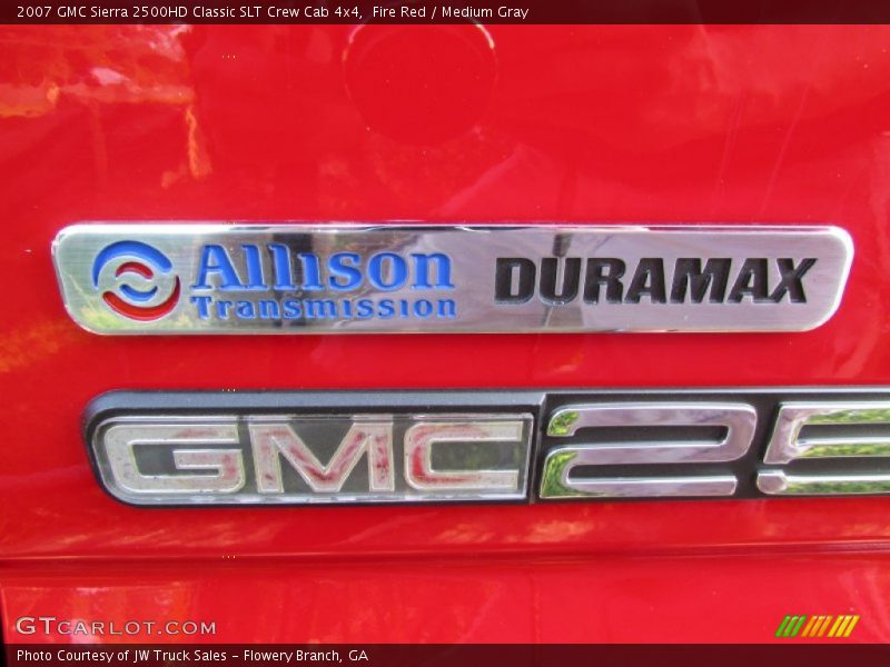 Fire Red / Medium Gray 2007 GMC Sierra 2500HD Classic SLT Crew Cab 4x4