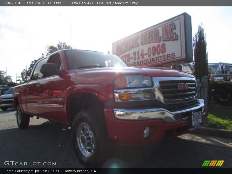 Fire Red / Medium Gray 2007 GMC Sierra 2500HD Classic SLT Crew Cab 4x4