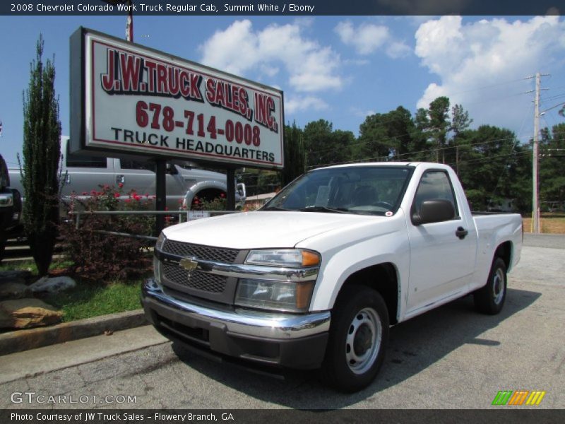 Summit White / Ebony 2008 Chevrolet Colorado Work Truck Regular Cab