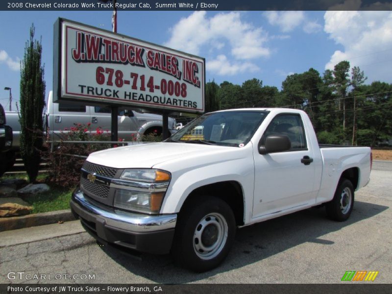 Summit White / Ebony 2008 Chevrolet Colorado Work Truck Regular Cab