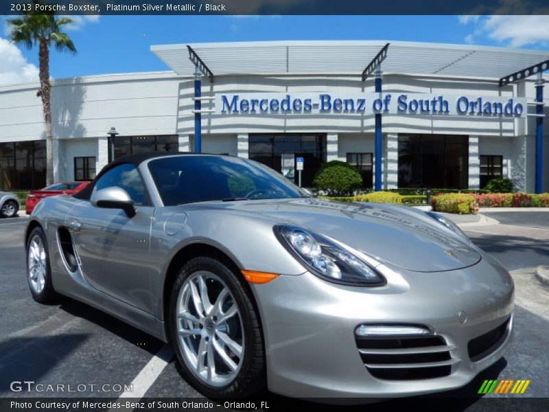 Platinum Silver Metallic / Black 2013 Porsche Boxster