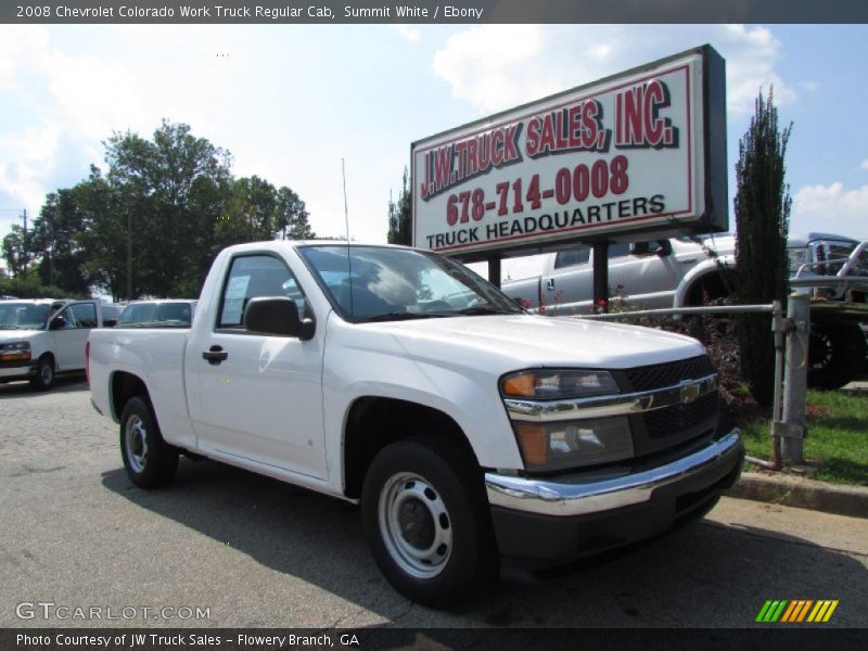 Summit White / Ebony 2008 Chevrolet Colorado Work Truck Regular Cab