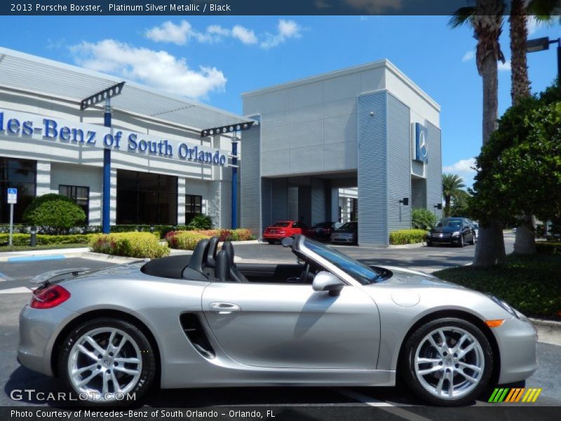 Platinum Silver Metallic / Black 2013 Porsche Boxster