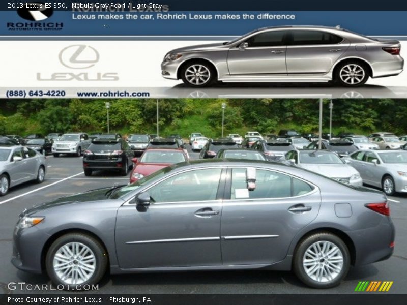Nebula Gray Pearl / Light Gray 2013 Lexus ES 350