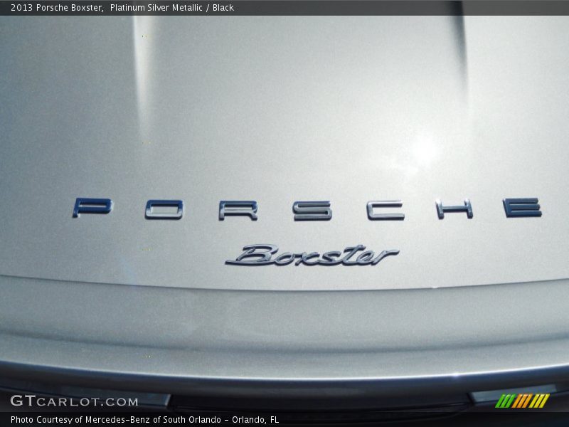 Platinum Silver Metallic / Black 2013 Porsche Boxster