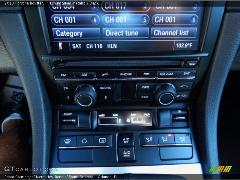 Controls of 2013 Boxster 