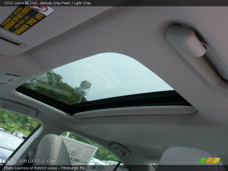 Nebula Gray Pearl / Light Gray 2013 Lexus ES 350