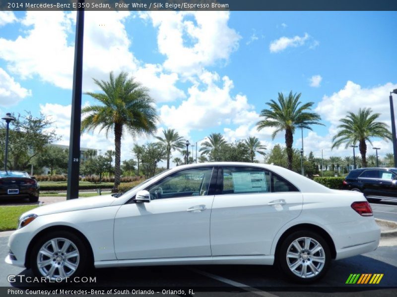 Polar White / Silk Beige/Espresso Brown 2014 Mercedes-Benz E 350 Sedan