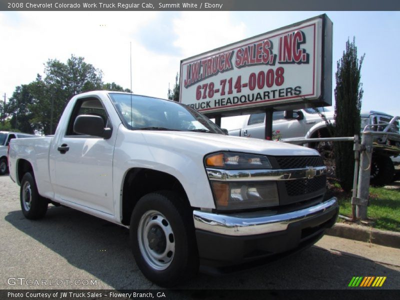 Summit White / Ebony 2008 Chevrolet Colorado Work Truck Regular Cab