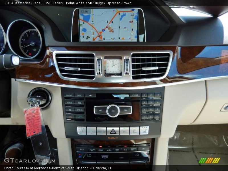 Polar White / Silk Beige/Espresso Brown 2014 Mercedes-Benz E 350 Sedan