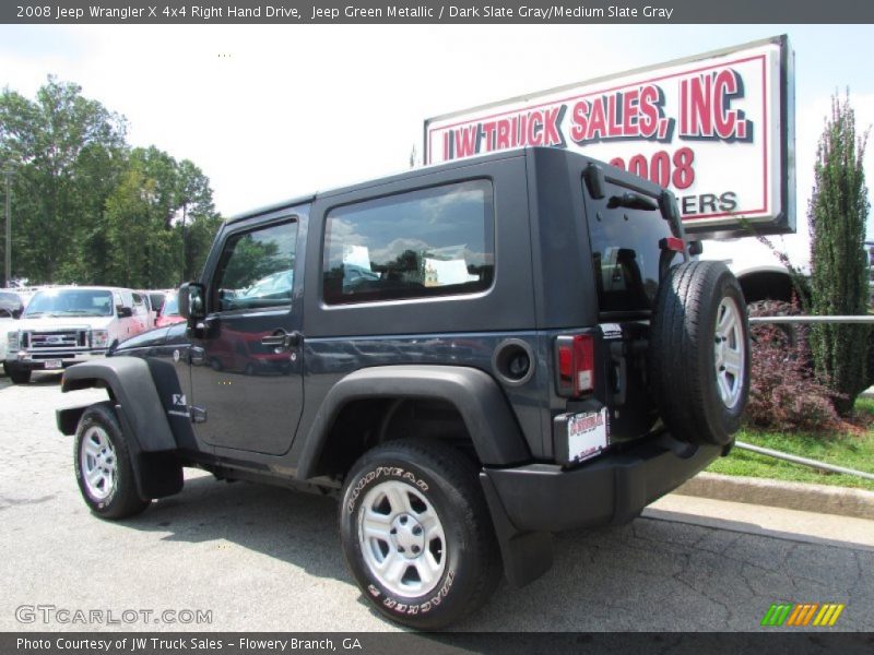 Jeep Green Metallic / Dark Slate Gray/Medium Slate Gray 2008 Jeep Wrangler X 4x4 Right Hand Drive