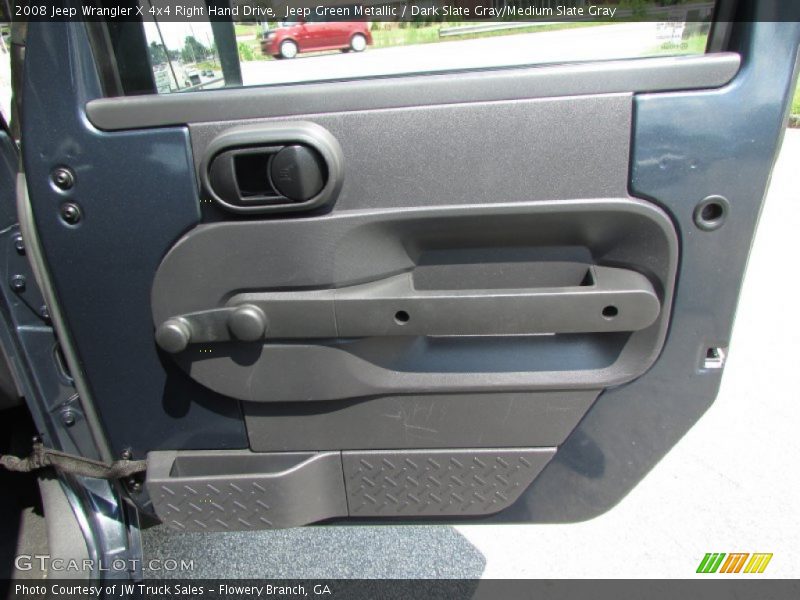 Jeep Green Metallic / Dark Slate Gray/Medium Slate Gray 2008 Jeep Wrangler X 4x4 Right Hand Drive