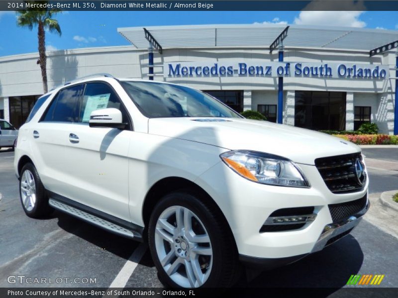 Diamond White Metallic / Almond Beige 2014 Mercedes-Benz ML 350