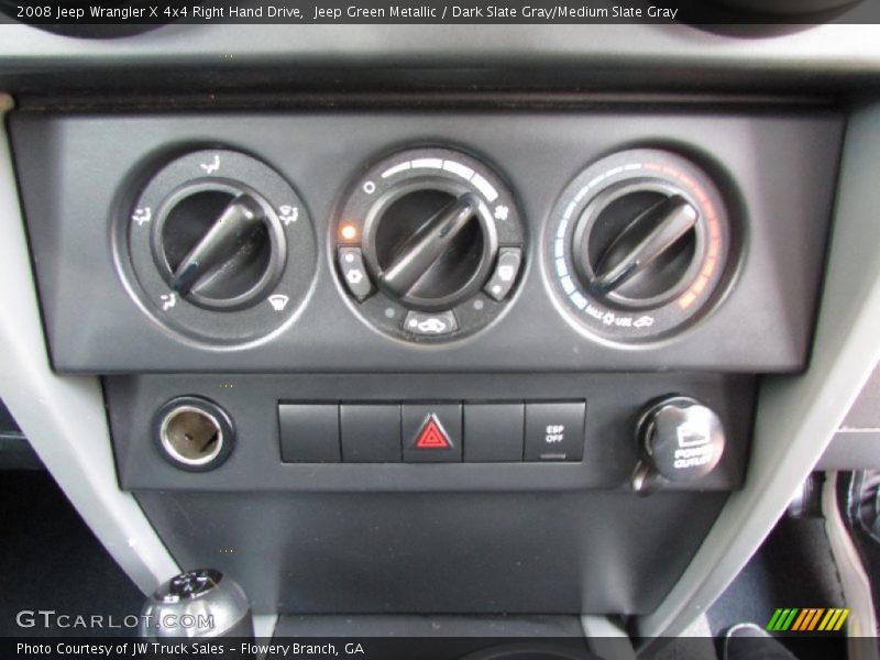 Jeep Green Metallic / Dark Slate Gray/Medium Slate Gray 2008 Jeep Wrangler X 4x4 Right Hand Drive