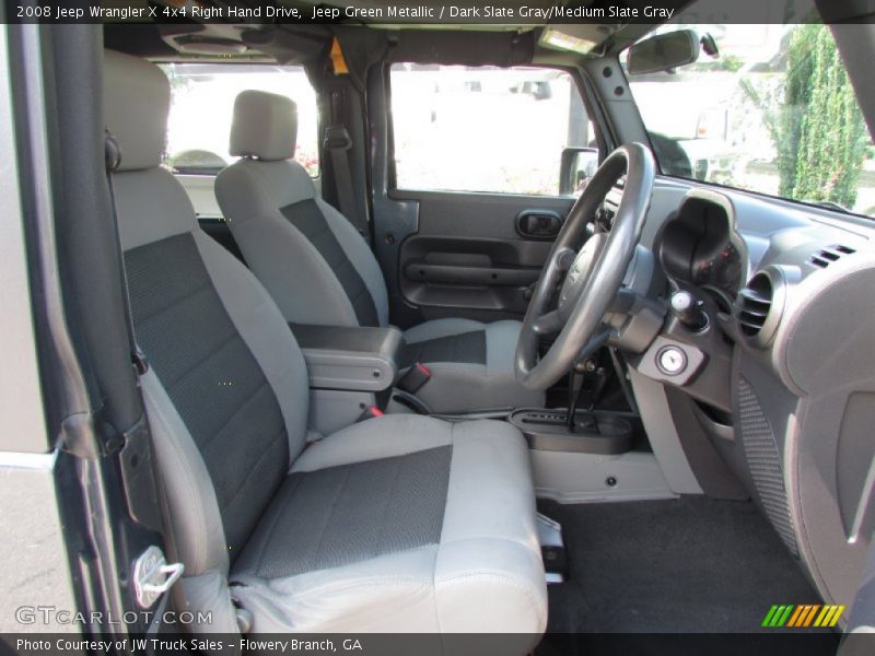 Jeep Green Metallic / Dark Slate Gray/Medium Slate Gray 2008 Jeep Wrangler X 4x4 Right Hand Drive