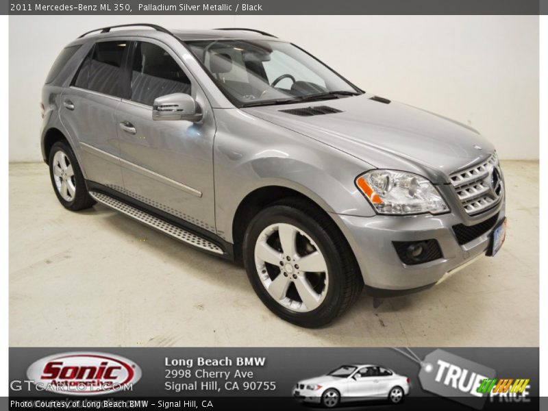 Palladium Silver Metallic / Black 2011 Mercedes-Benz ML 350