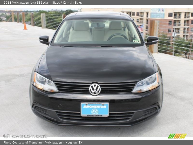 Black / Cornsilk Beige 2011 Volkswagen Jetta SE Sedan